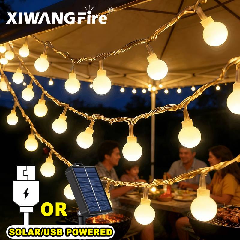 Lighting Decor Room - 3-10M Solar/USB/Battery String Lights, Fairy Globe