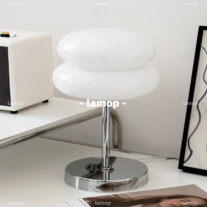 Lighting Decor Room - Bauhaus Cream‑Globe Table Lamp Mid‑Century Minimalist