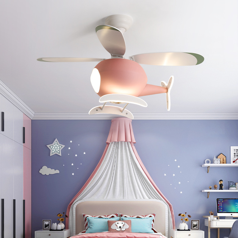 Lighting Decor Room - Modern Creative Cartoon Plane Fan Light
