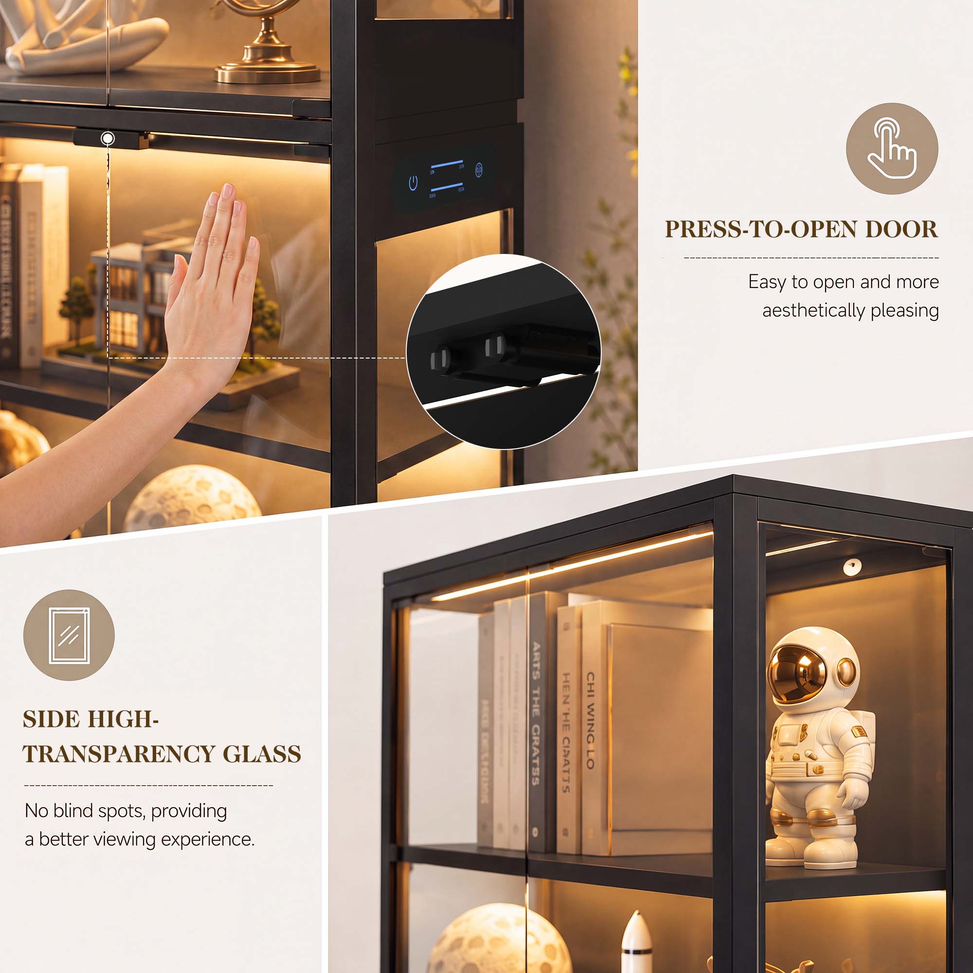TCGBKAF 5‑Tier Display Cabinet - огляд і ціна Lighting Decor Room