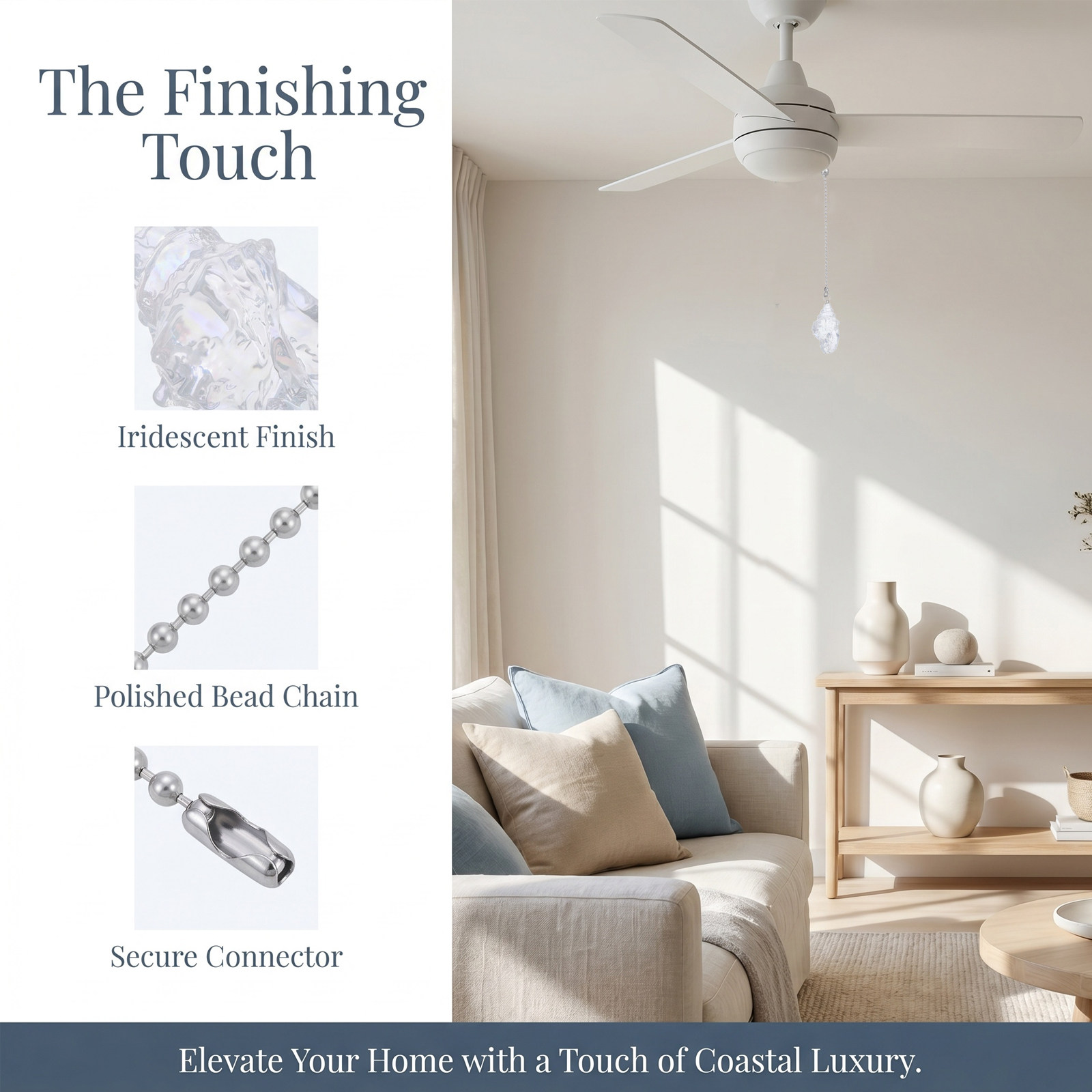 Ceiling Fan Pull Chain 2.5 Inc - огляд і ціна Decor Lighting Ceiling Fans