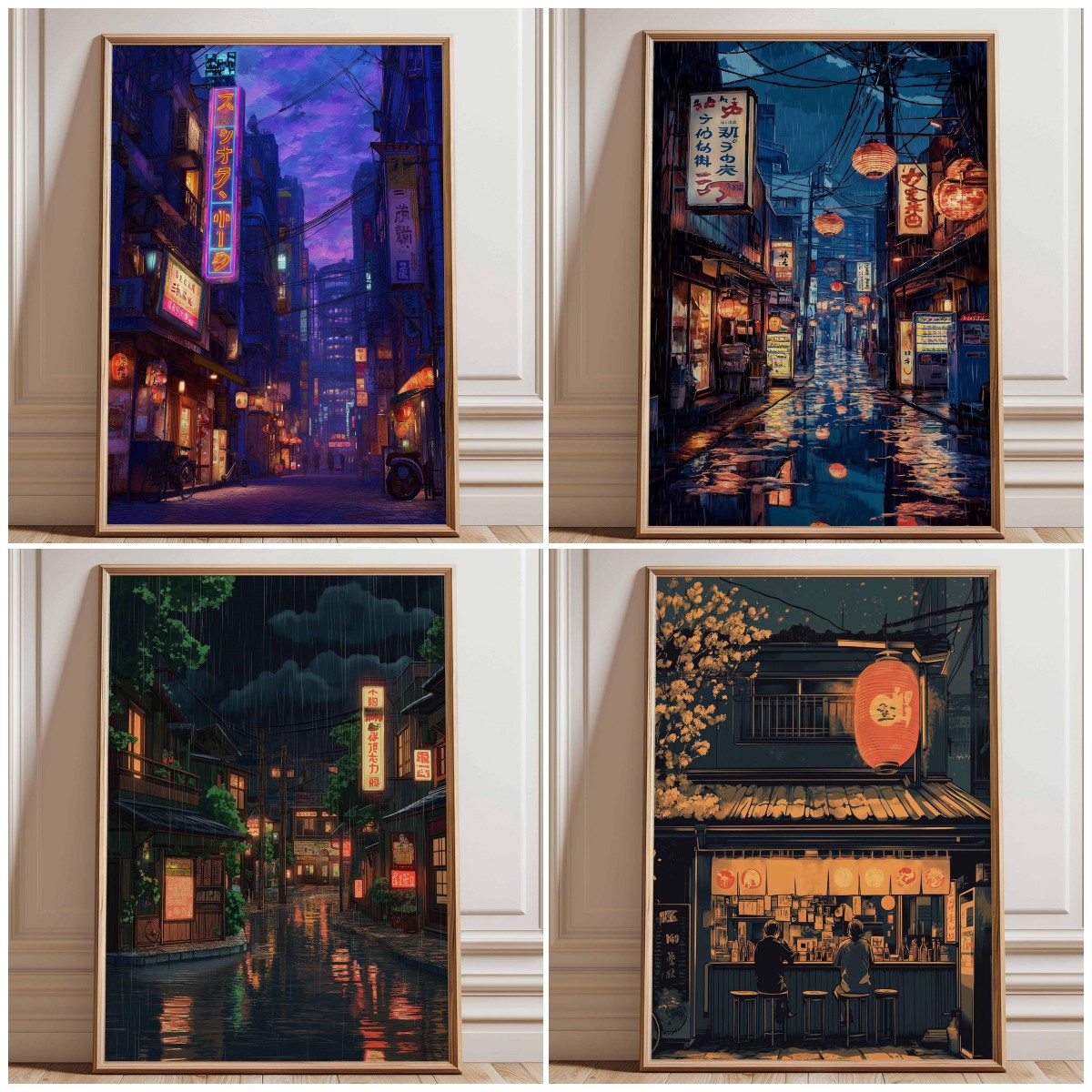 Neon Tokyo Street Poster Print - огляд і ціна Japanese Lighting Decor