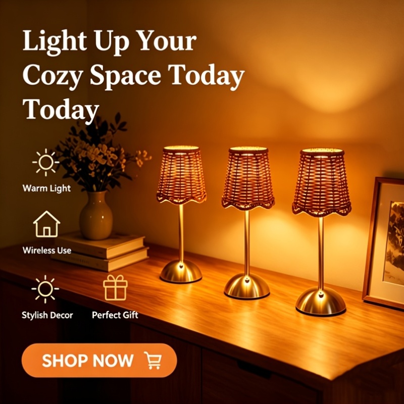 Bohemian Woven Rattan Art Tabl - огляд і ціна Lighting Decor For Home