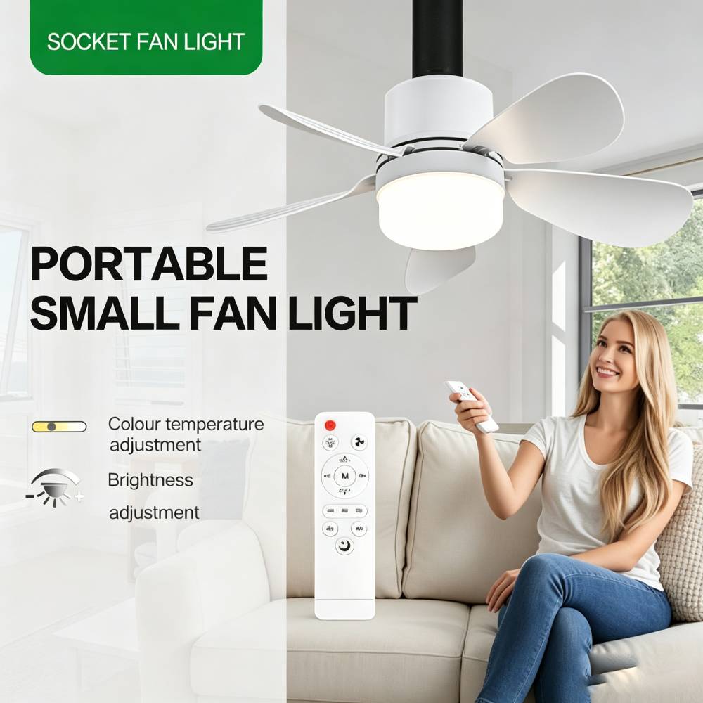 Socket Fan Light with Remote,  - огляд і ціна Lighting Decor For Home