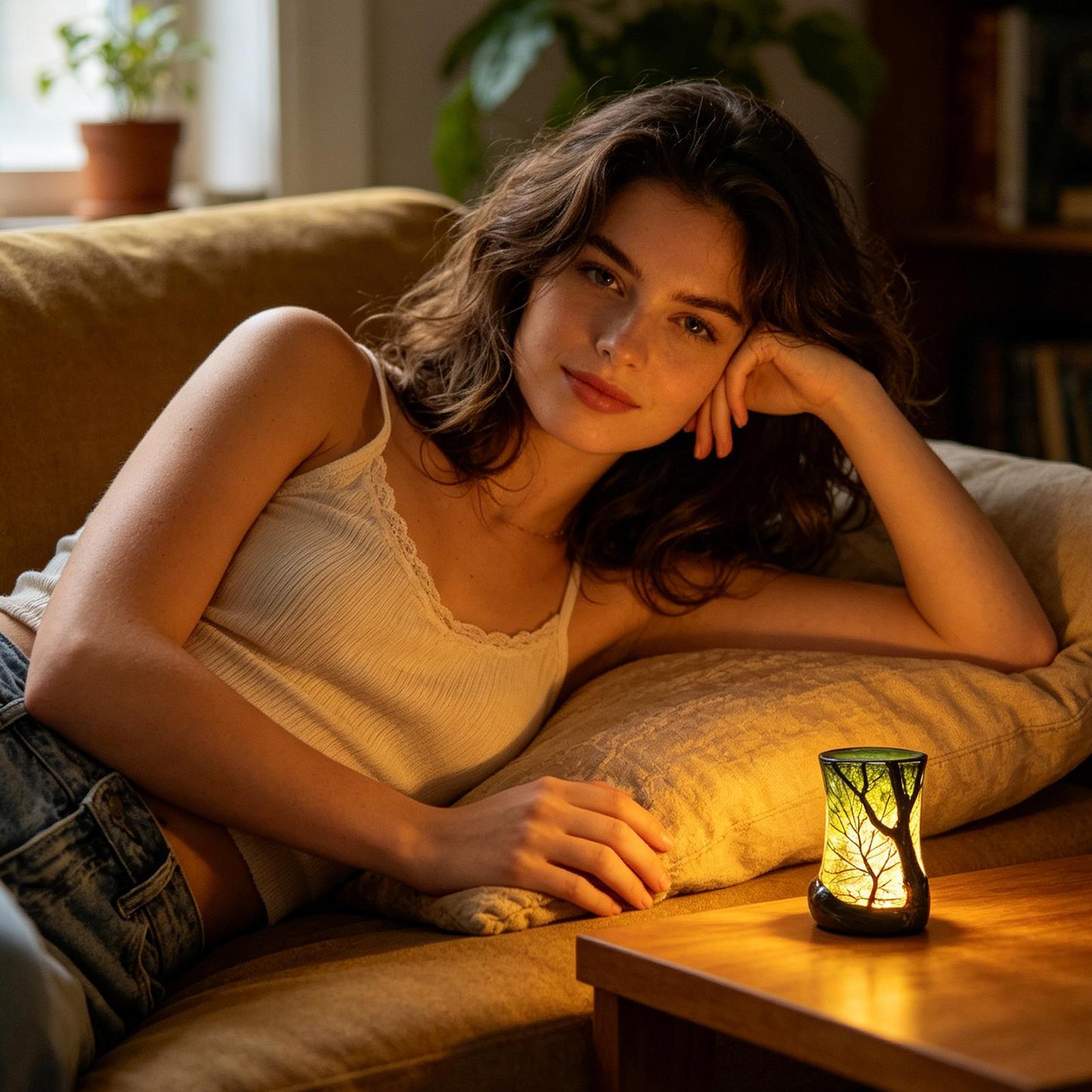 Bedside Table Lamp Forest Nigh - огляд і ціна Lighting Decor Room