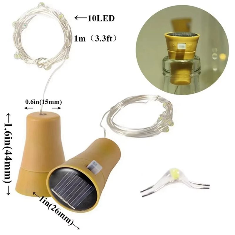 ABHU 20Pcs Solar Wine Bottle S - огляд і ціна Decor Lighting Cork