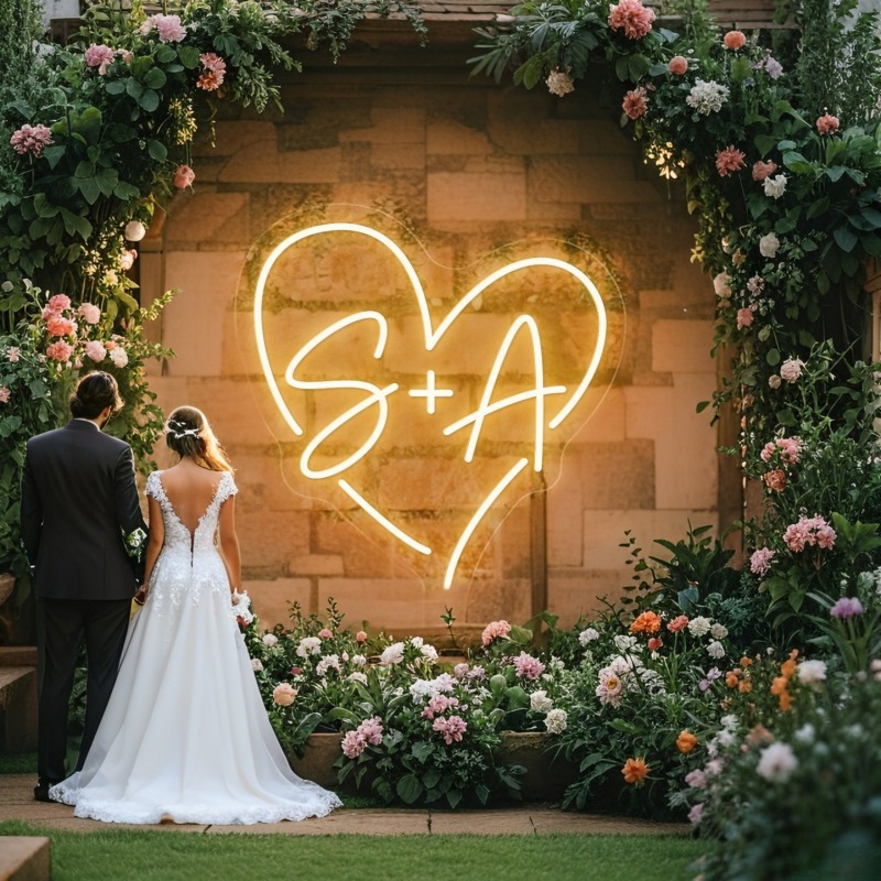 Custom Initials Heart LED Neon - огляд і ціна Lighting Decor Ideas