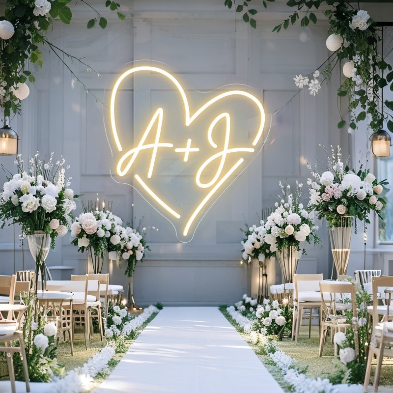 Custom Initials Heart LED Neon - огляд і ціна Lighting Decor Ideas