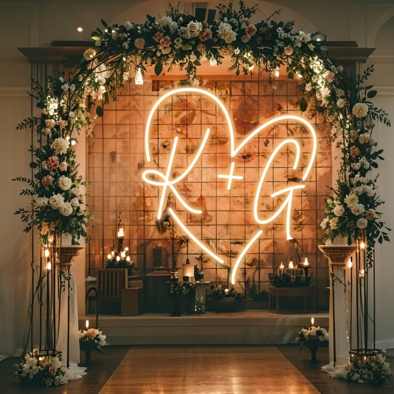 Custom Initials Heart LED Neon - огляд і ціна Lighting Decor Ideas