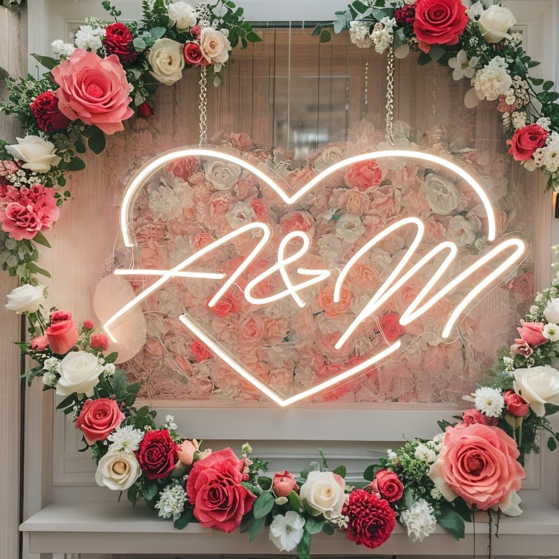 Custom Initials Heart LED Neon - огляд і ціна Lighting Decor Ideas