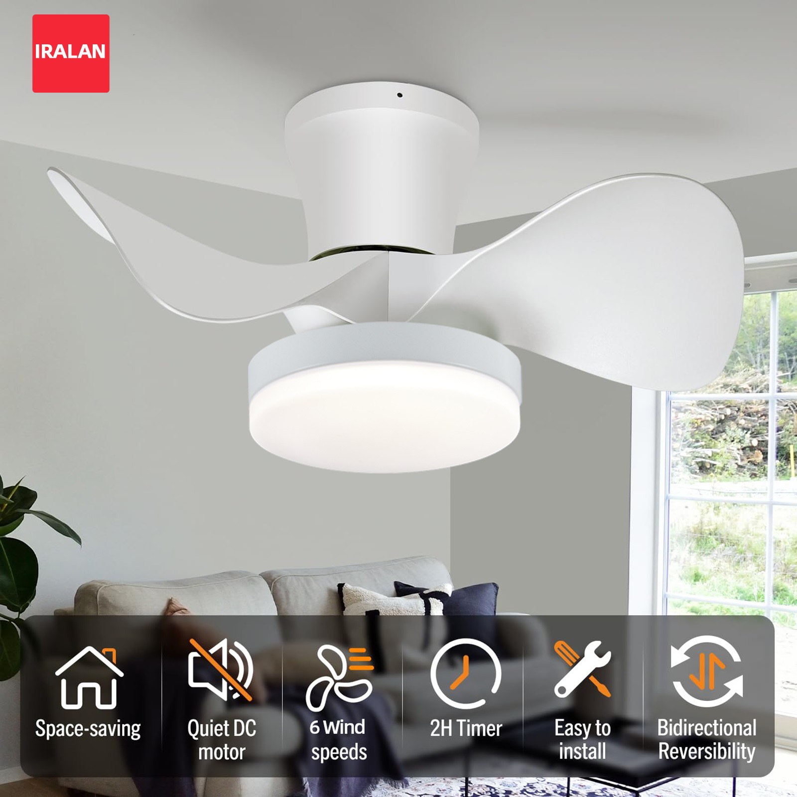 22 Inch Modern Ceiling Fan wit - огляд і ціна Decor Lighting Ceiling Fans