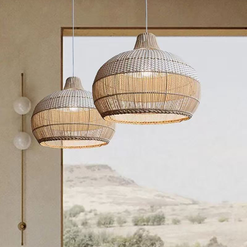 Japanese Wabi Sabi Rattan Weav - огляд і ціна Japanese Lighting Decor
