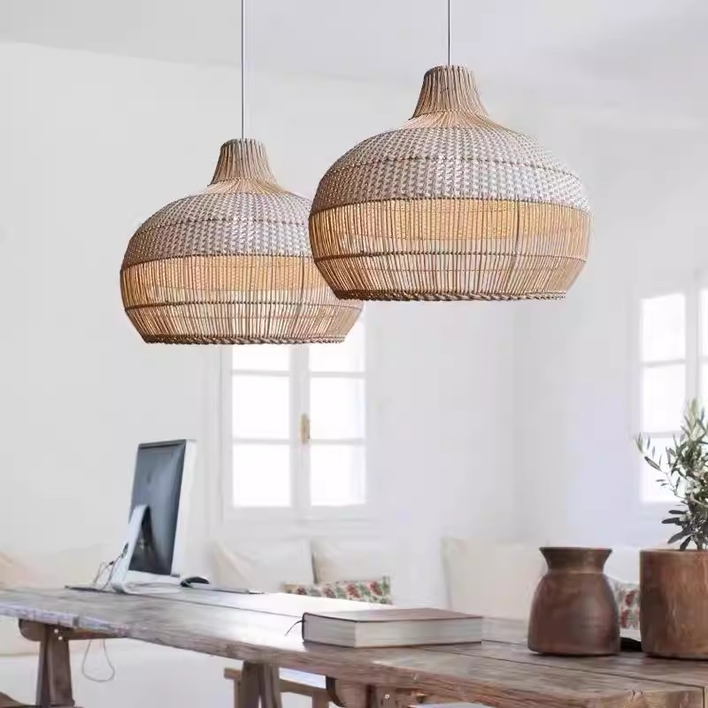 Japanese Wabi Sabi Rattan Weav - огляд і ціна Japanese Lighting Decor