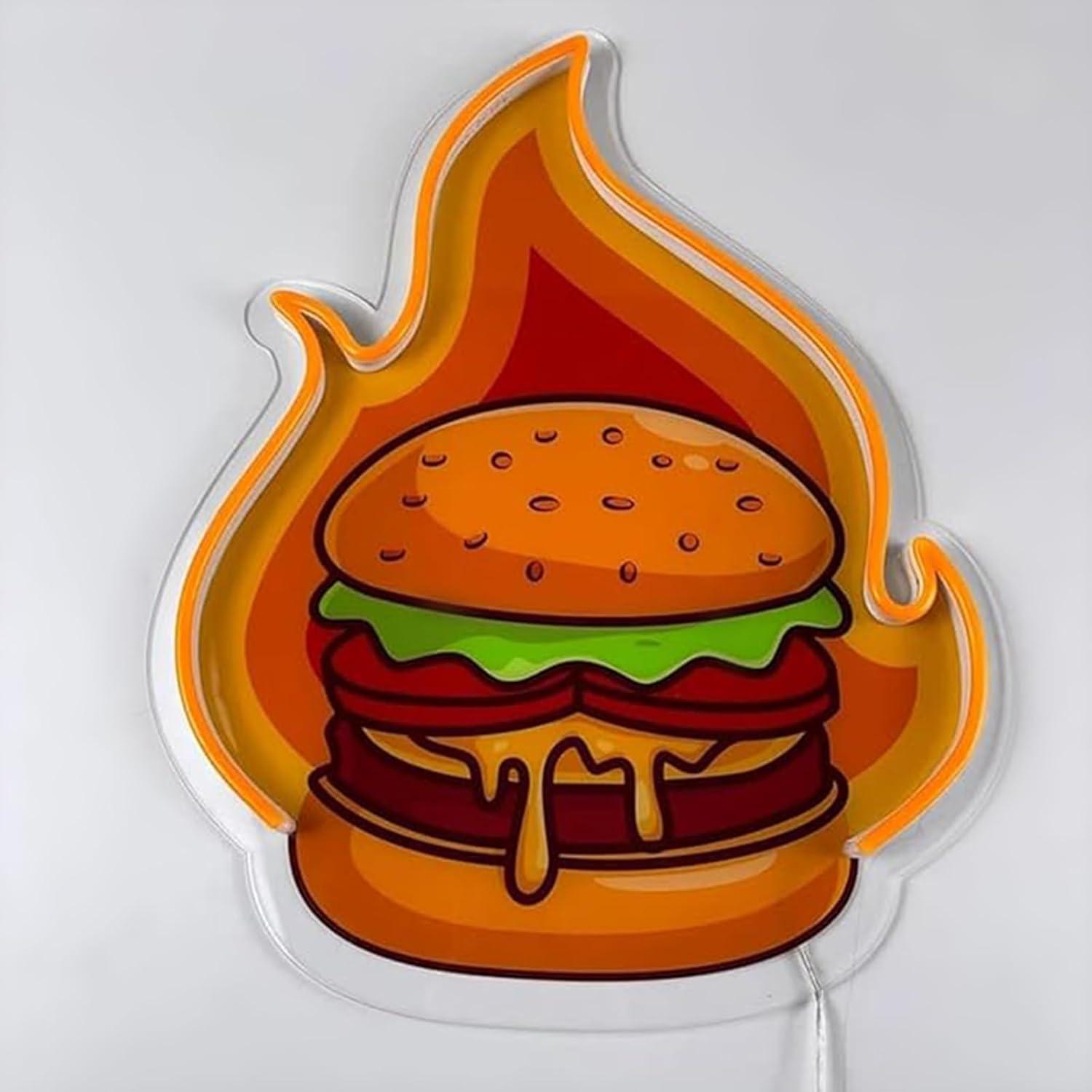Burger Neon Sign LED Hamburger - огляд і ціна Lighting Decor Ideas